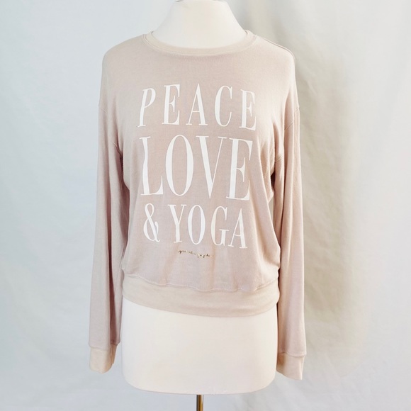 Spiritual Gangster Tops - Spiritual Gangster Peace Love Yoga Pullover L